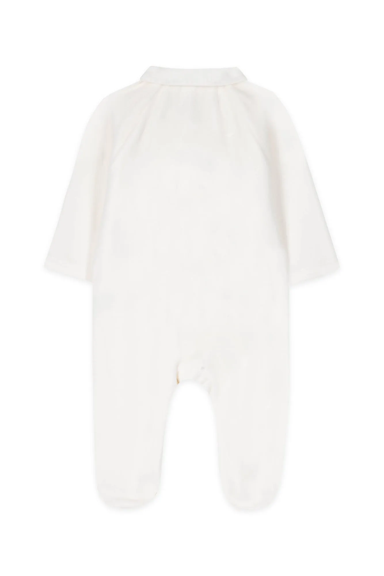 Babygrow - White Velvet Illustration Rabbit