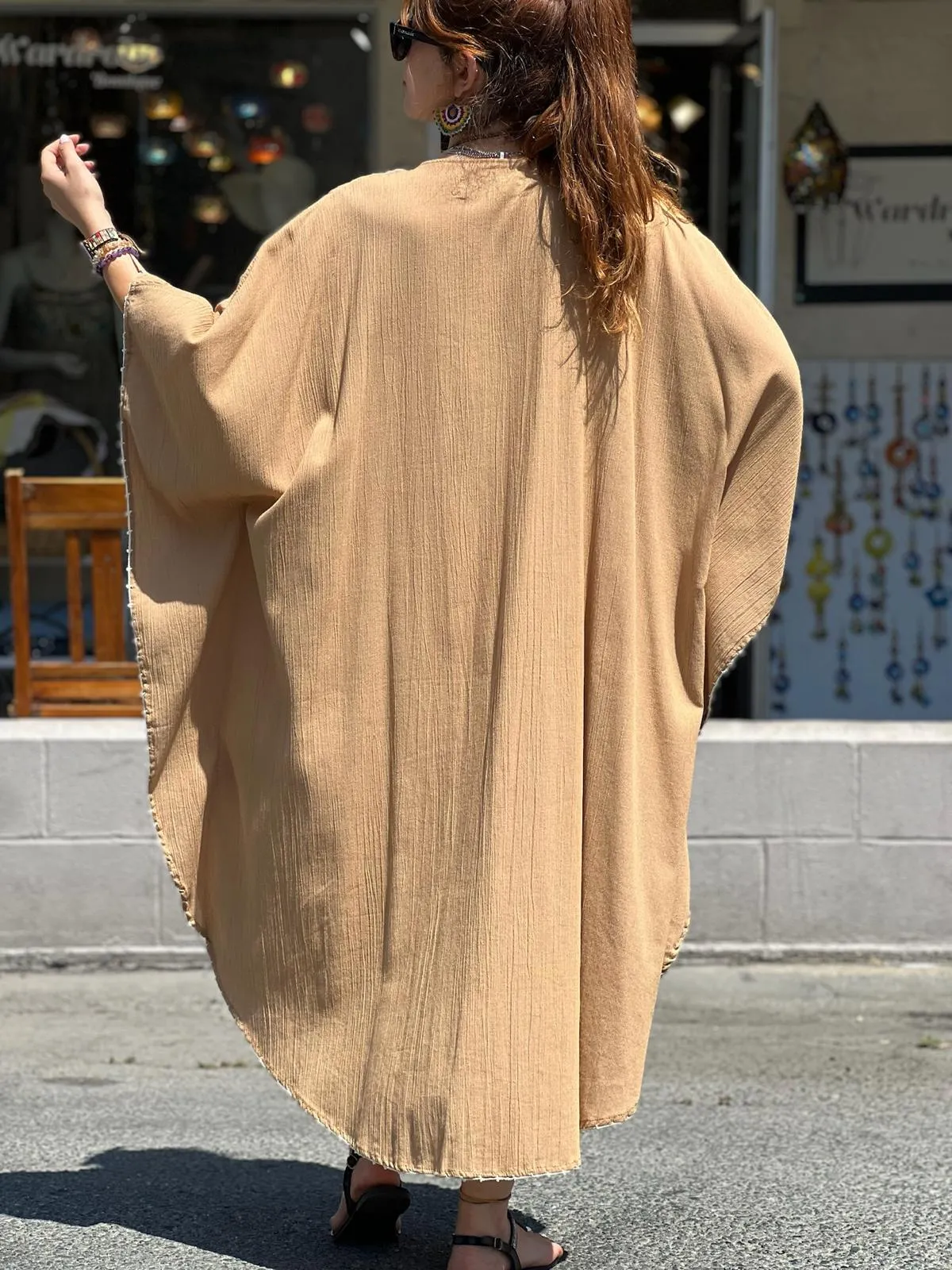 Beige Kaftan Dress