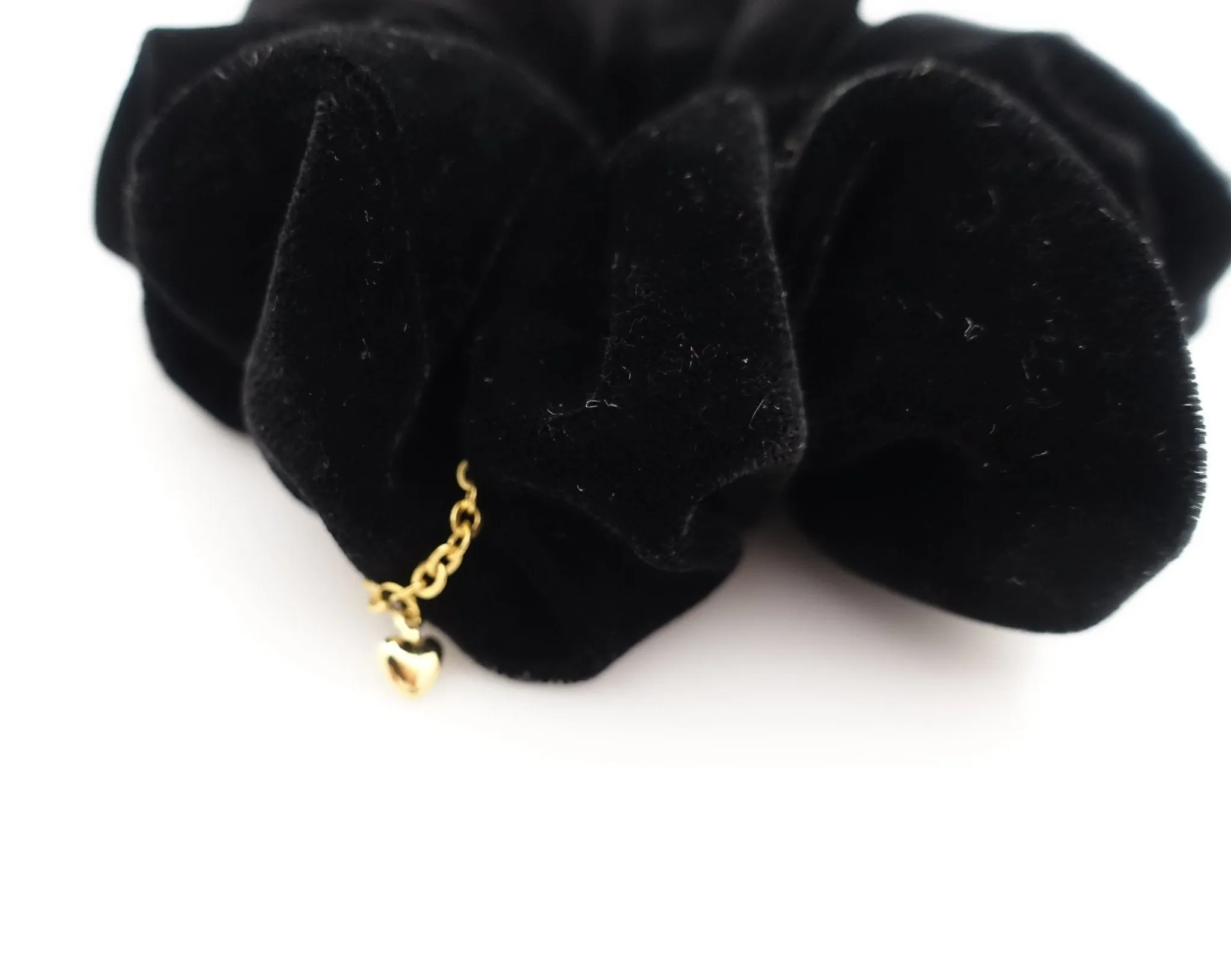 black silk velvet scrunchies soft fabric velvet hair scrunchie for women