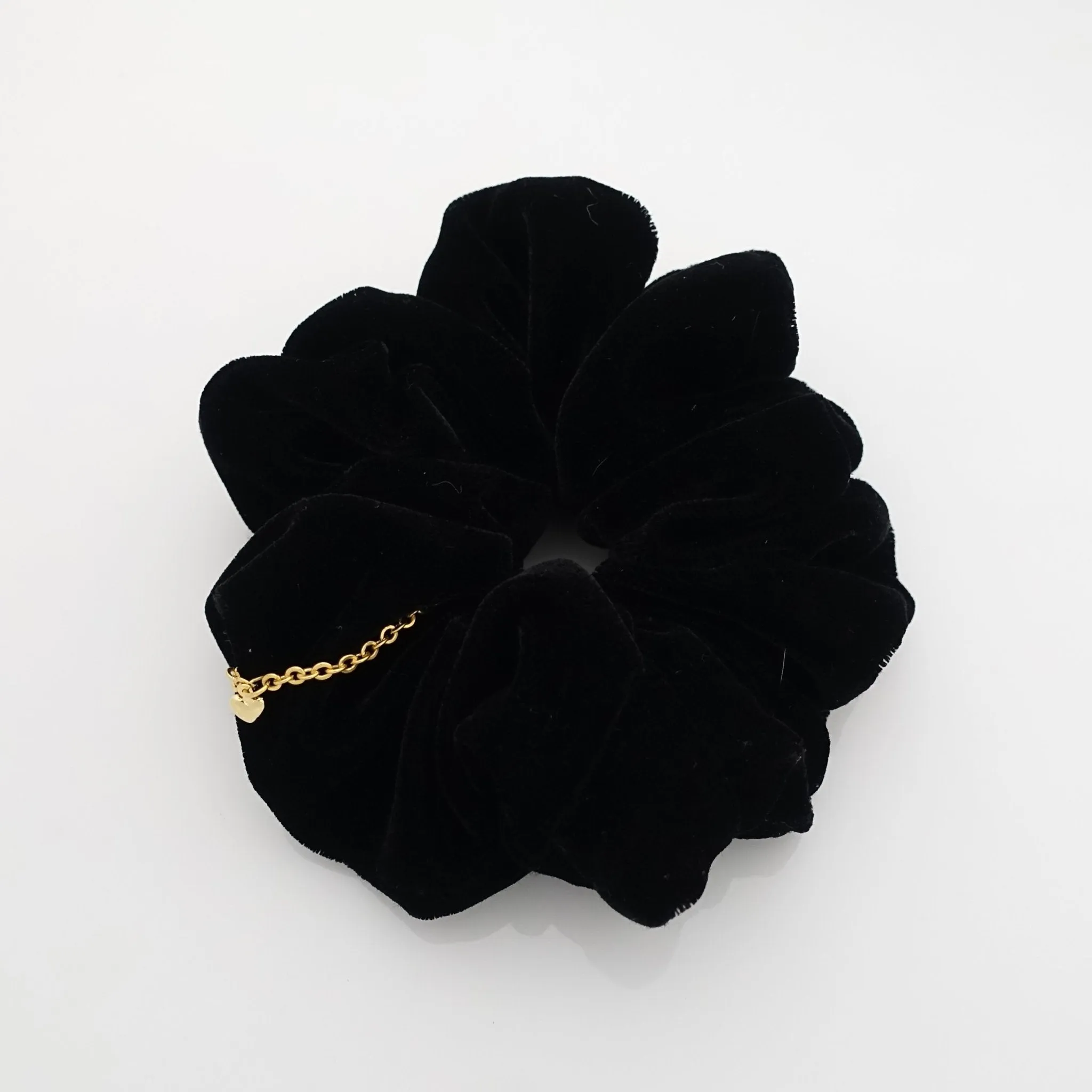 black silk velvet scrunchies soft fabric velvet hair scrunchie for women