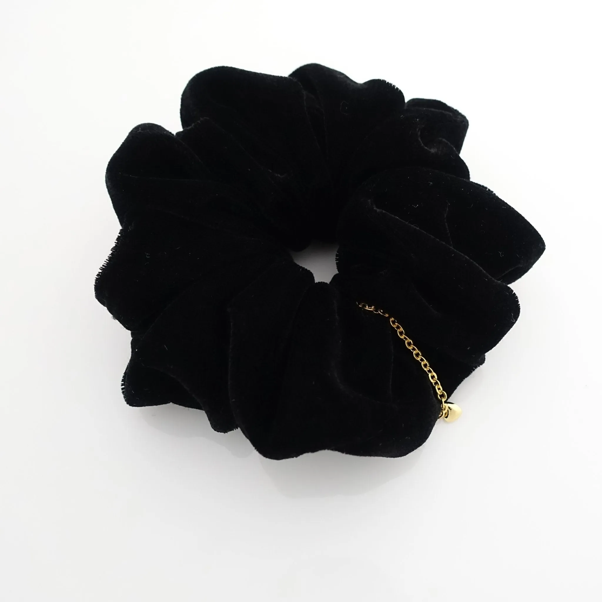 black silk velvet scrunchies soft fabric velvet hair scrunchie for women