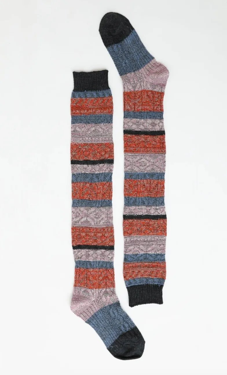 Boho Stripe Boot Socks