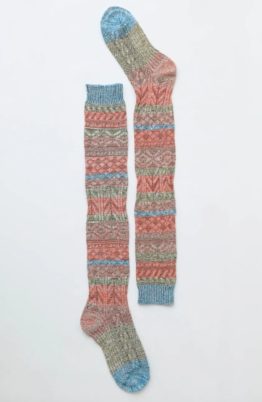 Boho Stripe Boot Socks