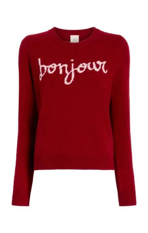 Bonjour Graphic Crewneck Sweater