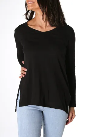 Bonnie Long Sleeve Top Black