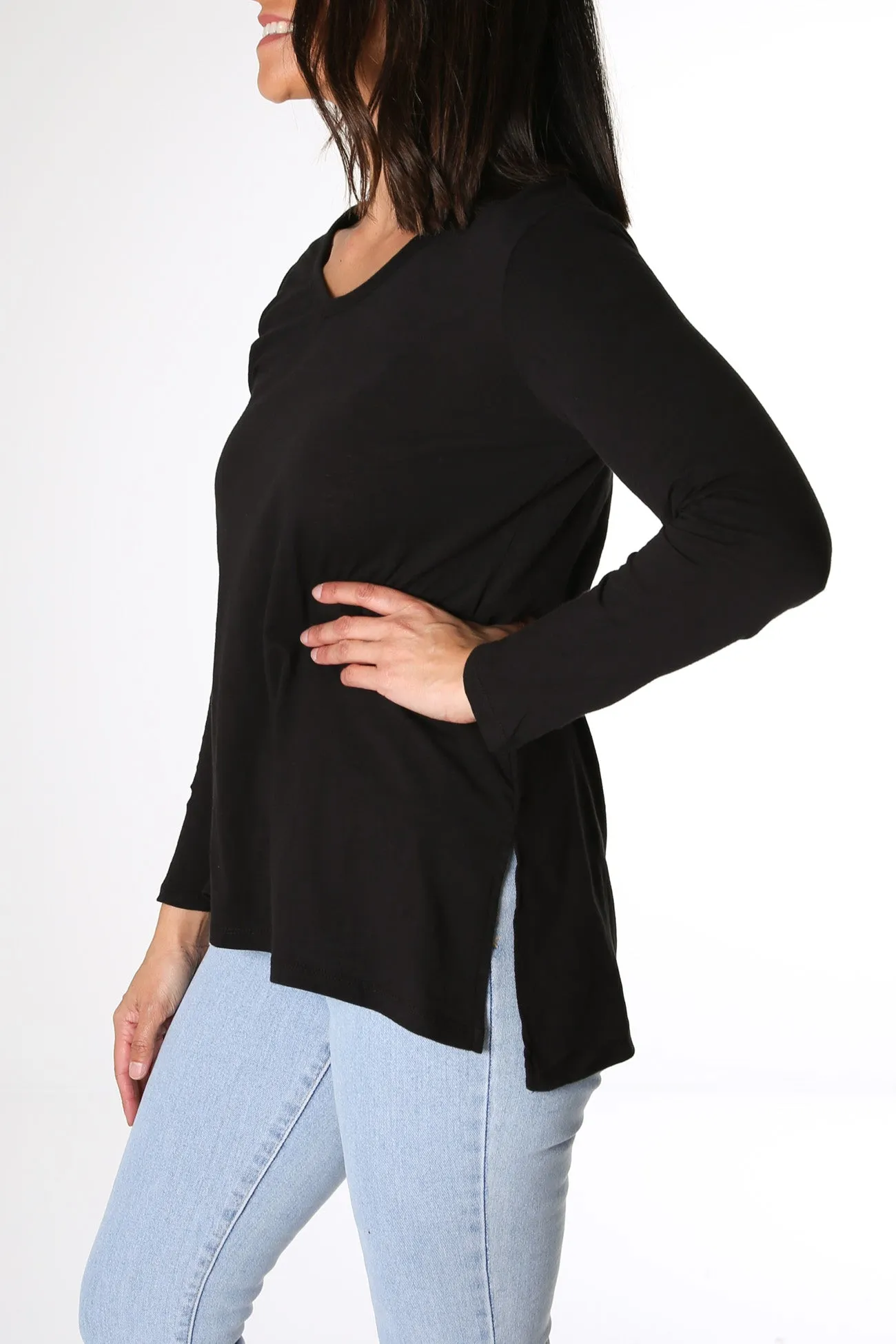 Bonnie Long Sleeve Top Black