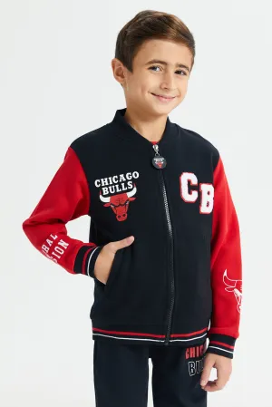 Boys Black Nba Chicago Bulls Sweatshirt