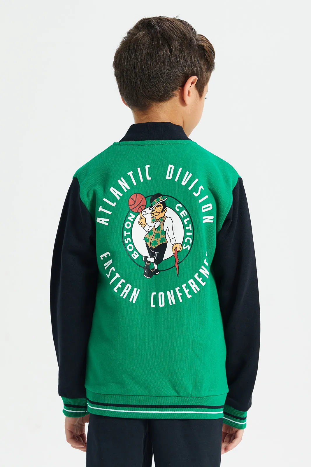 Boys Green Nba Celtics Sweatshirt