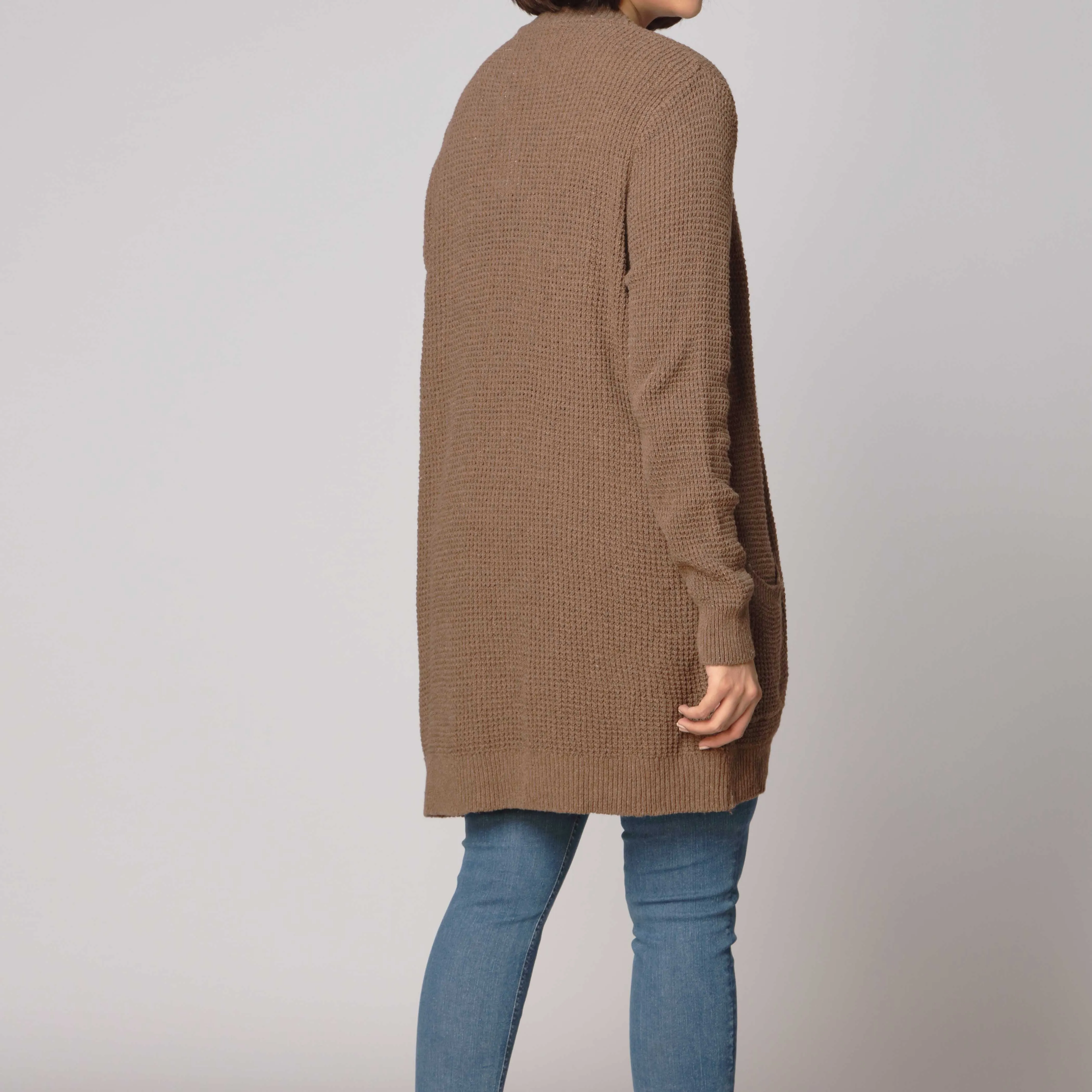 Brown Long Cardigan PW2913