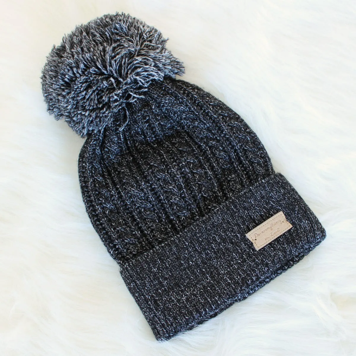 Cable Knit Pom Beanies | Do Everything in Love