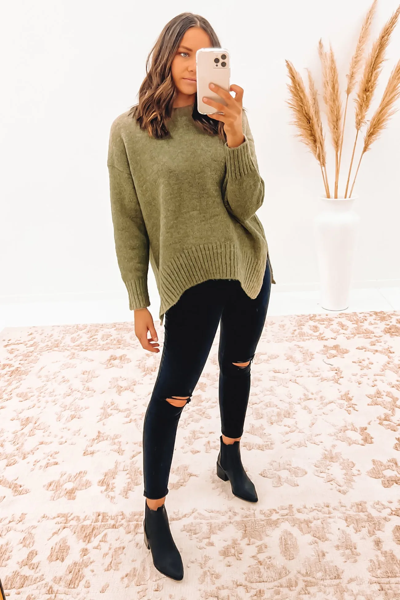 Candice Knit Jumper Khaki