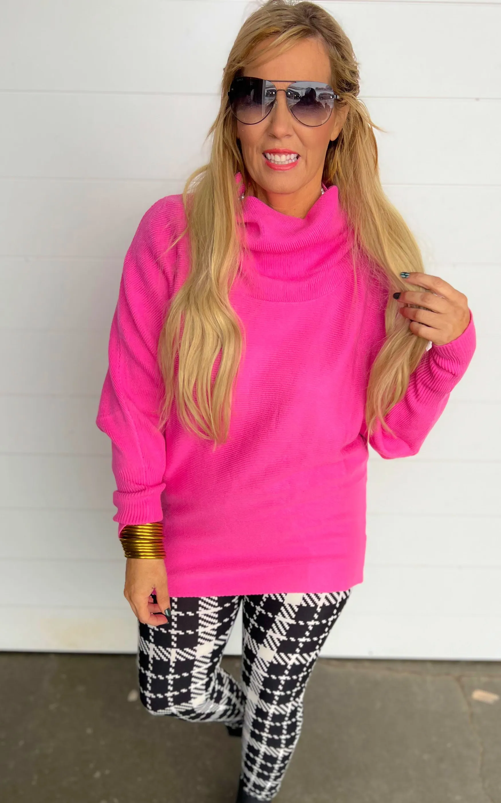 Candy Pink Tunic Sweater