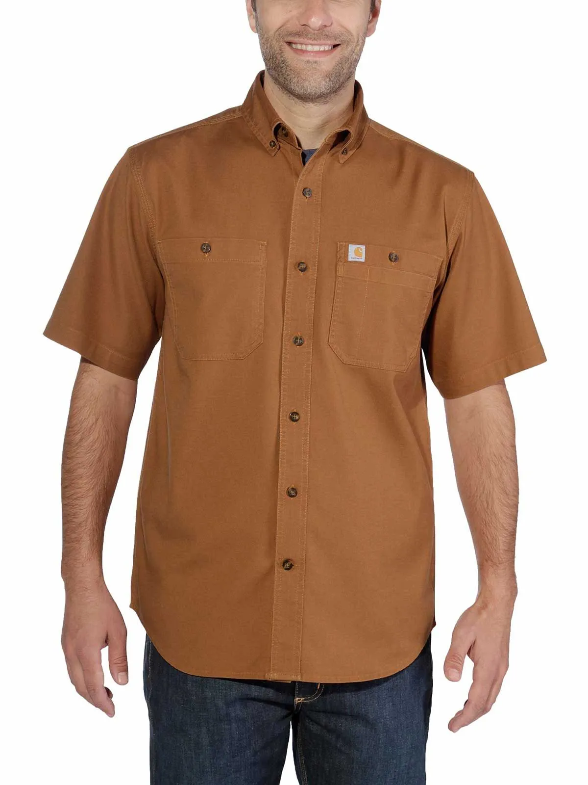 Carhartt&#x20;103555&#x20;Rugged&#x20;Flex&#x20;Rigby&#x20;s&#x2F;s&#x20;Work&#x20;Shirt&#x20;-&#x20;C.&#x20;Brown