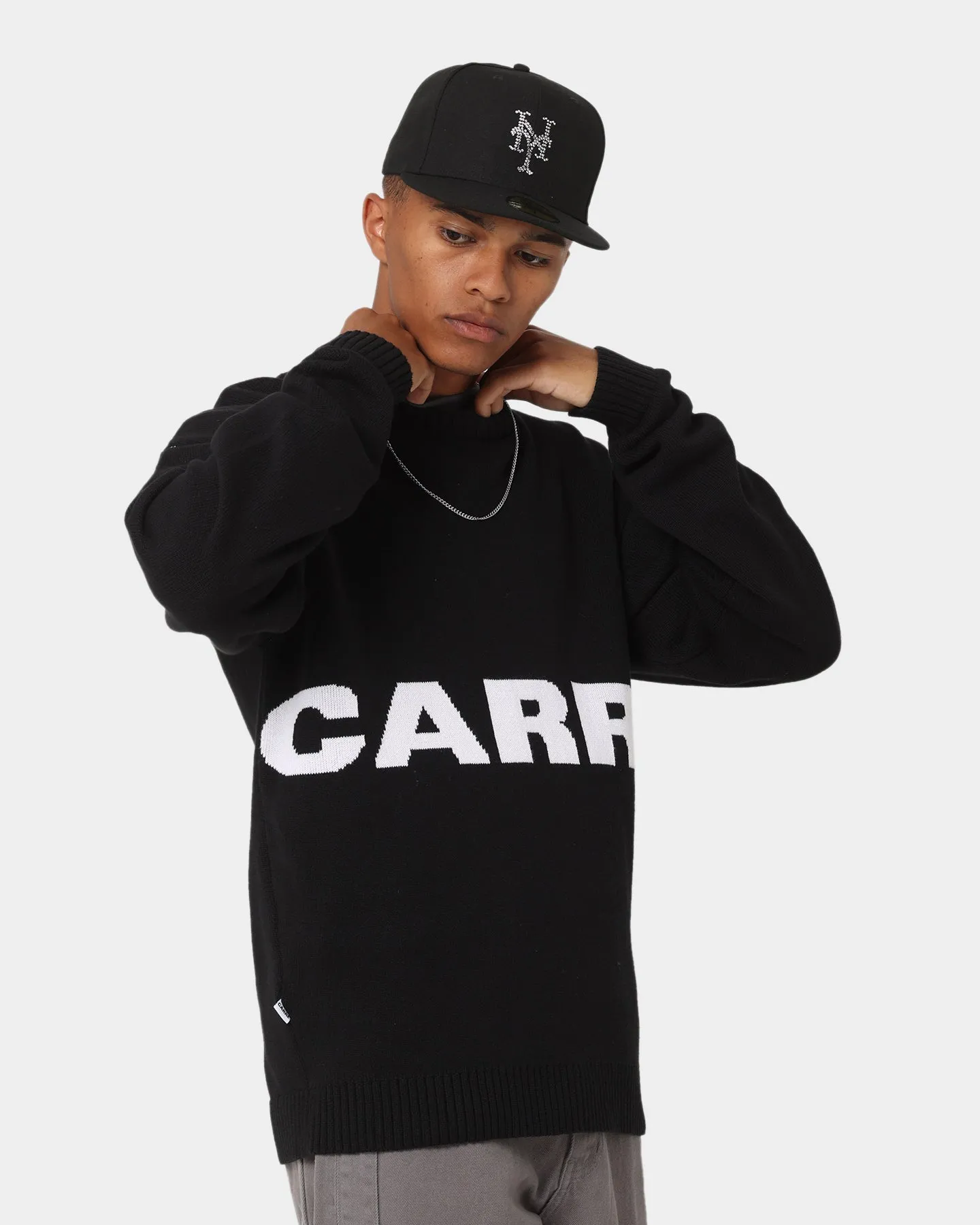 Carré Statement Knitted Sweater Black