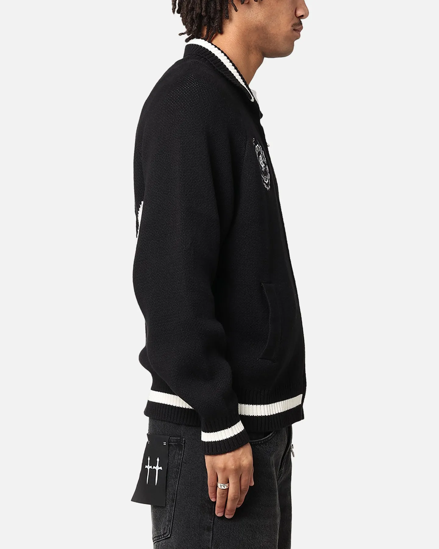 Carre Athletic Knit Jacket Black