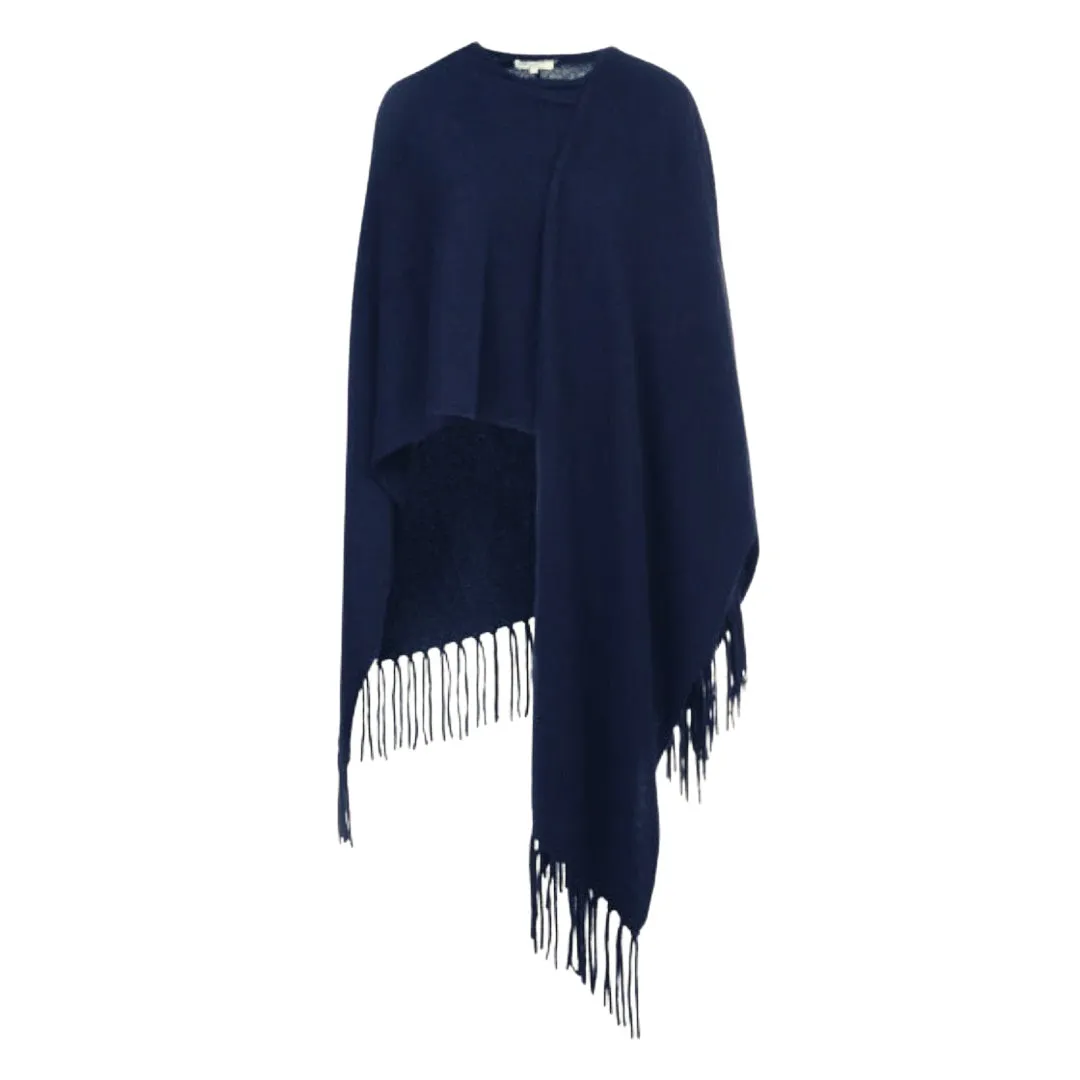 Cashmere Wrap Stole in Navy