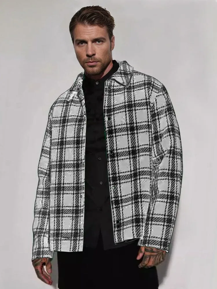 Casual Checked Tweed Shirt