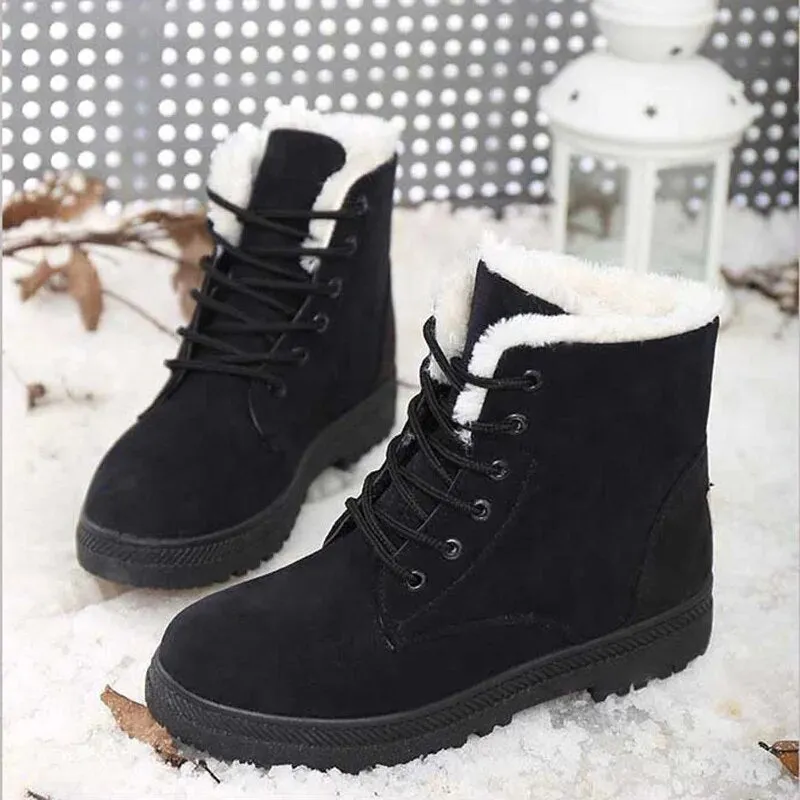 Casual Non-Slip Snow Boots with Wool for Women | Ideal for Winter