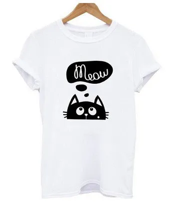 Cat Pattern Short Sleeve T-Shirt