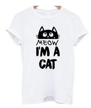 Cat Pattern Short Sleeve T-Shirt