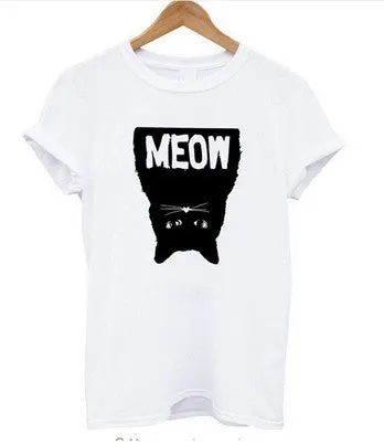 Cat Pattern Short Sleeve T-Shirt