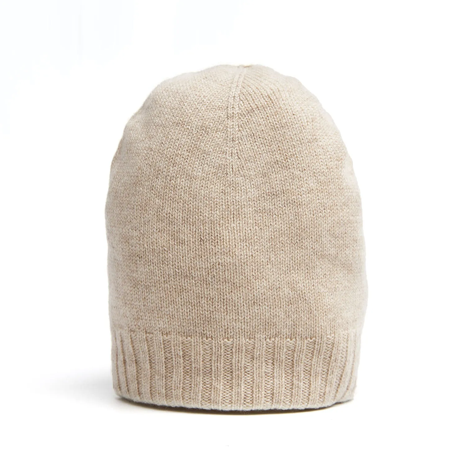 CHRISTMAS BOX WITH BEIGE AND WHITE CASHMERE HAT