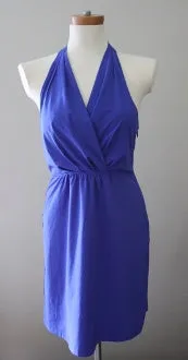 Cool Winter Indigo Halter Dress