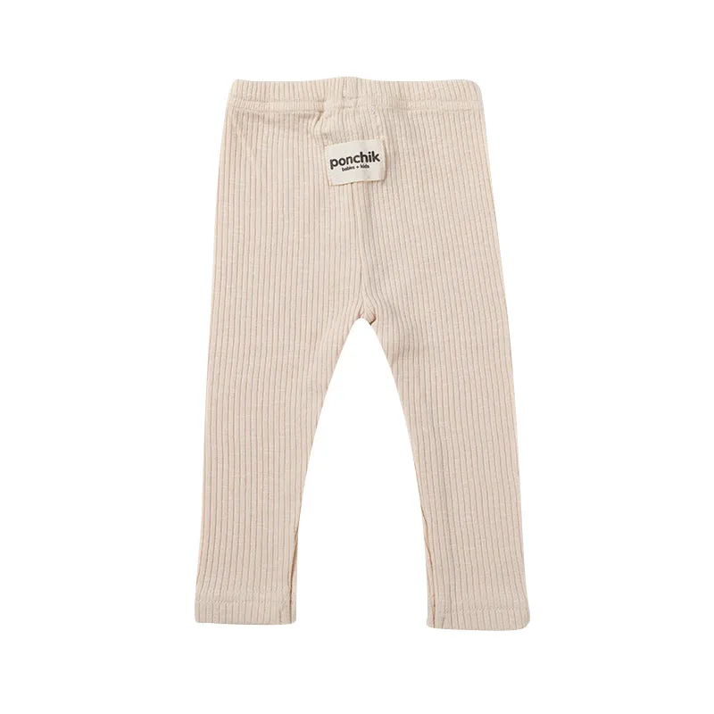 Cotton Ribbed Leggings - Buttermilk