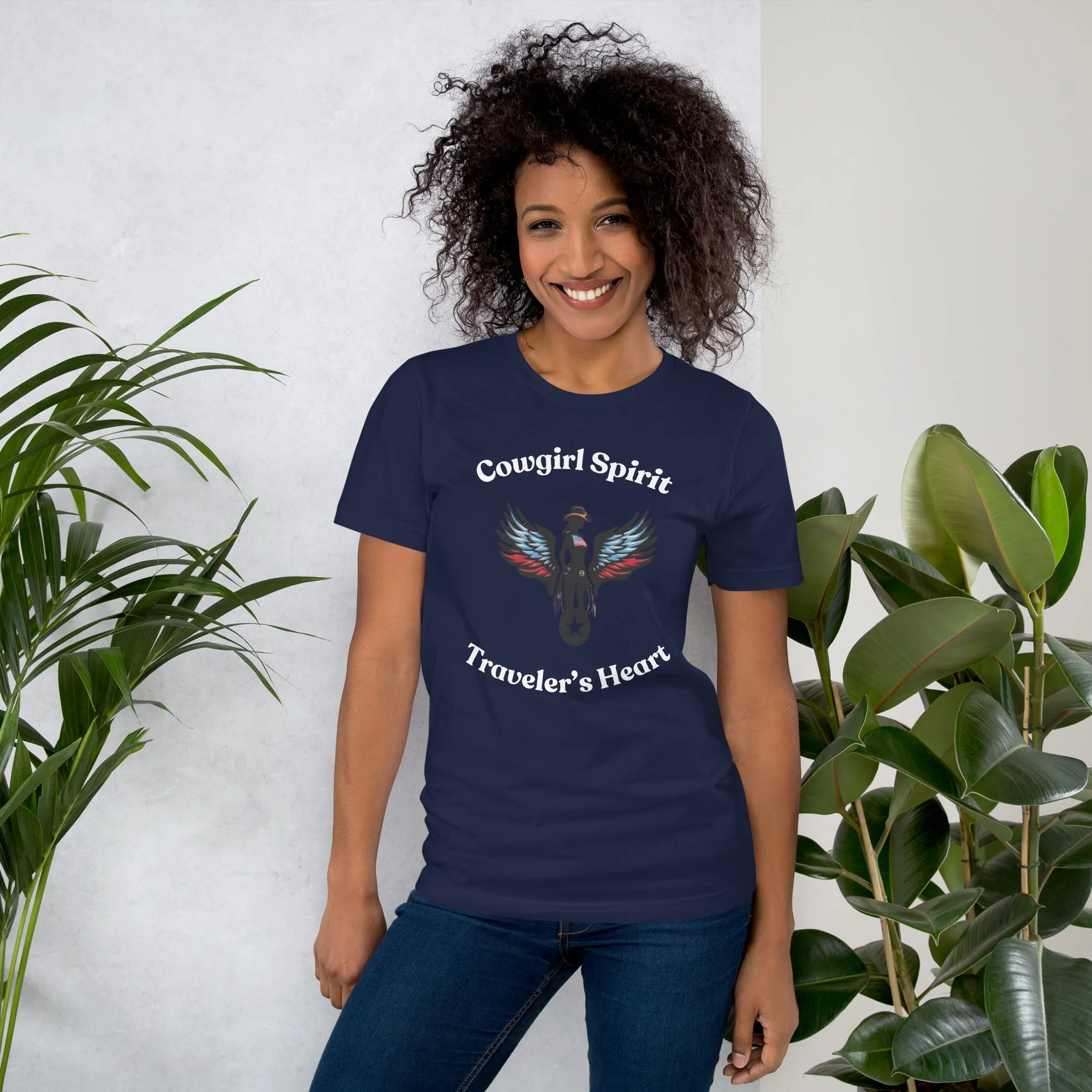 Cowgirl Spirit & Traveler's Heart T-Shirt – Soft, Lightweight & Stylish