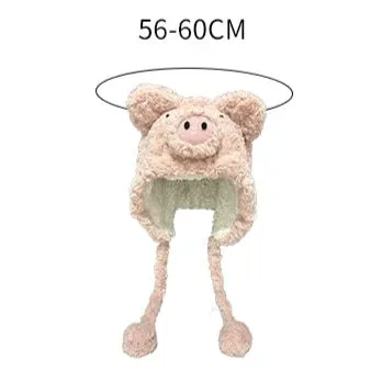 Cute Cartoon Plush Piggy Hat