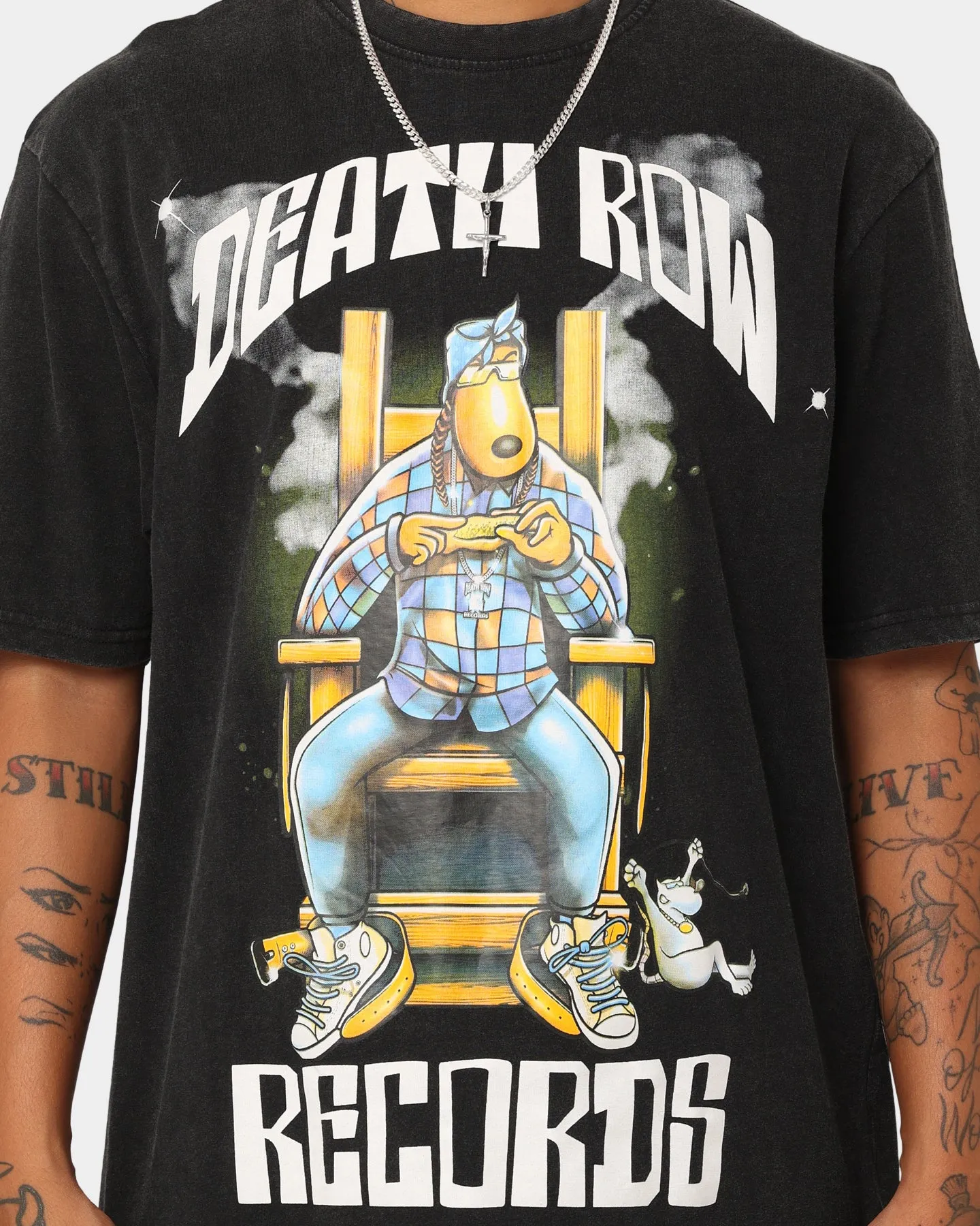 Deathrow Records Still Smokin Sublimated T-Shirt Black