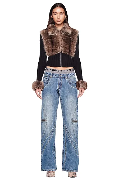 ‘Delphine’ Fur Sweater