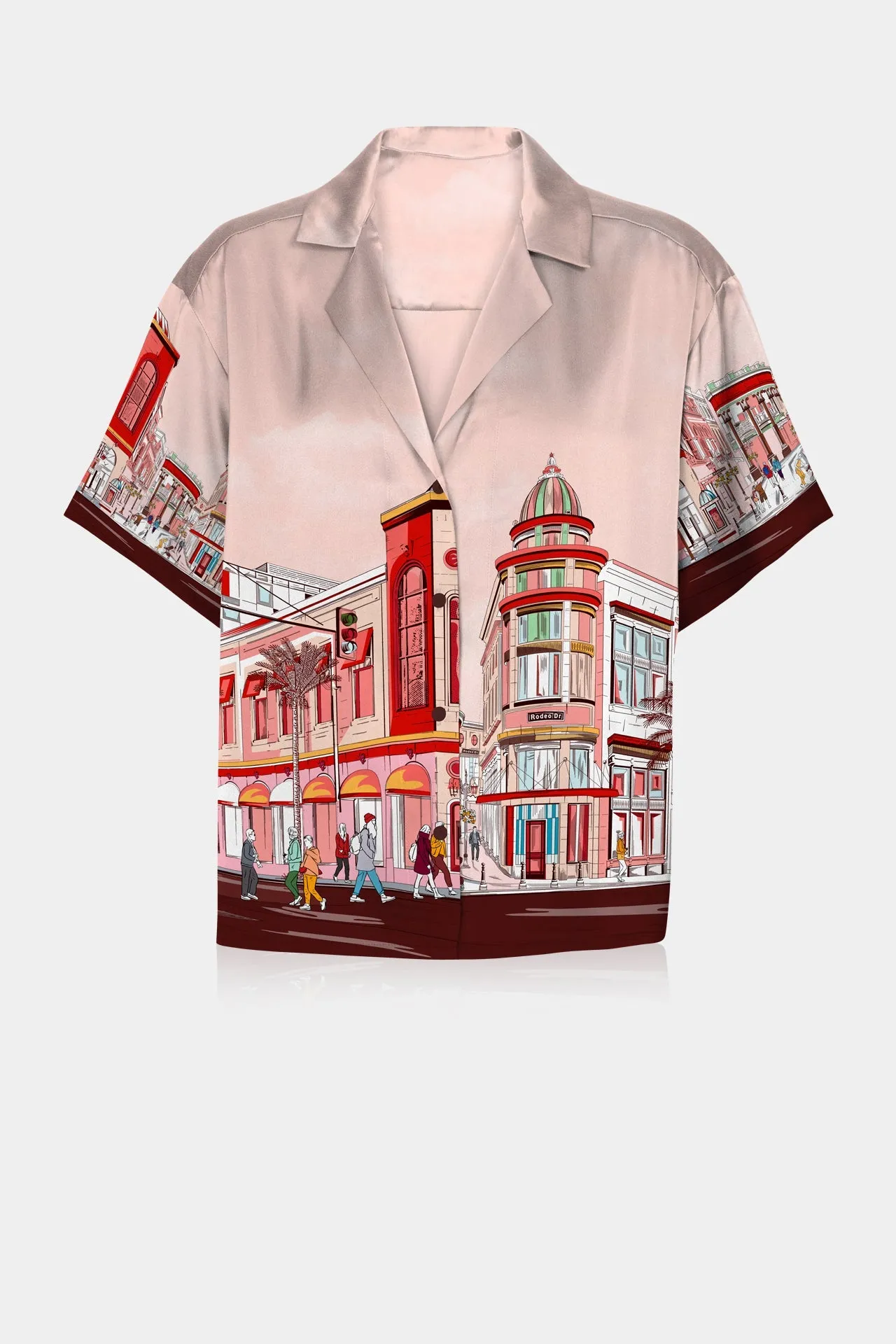 Designer Red Printed Shirt For Women