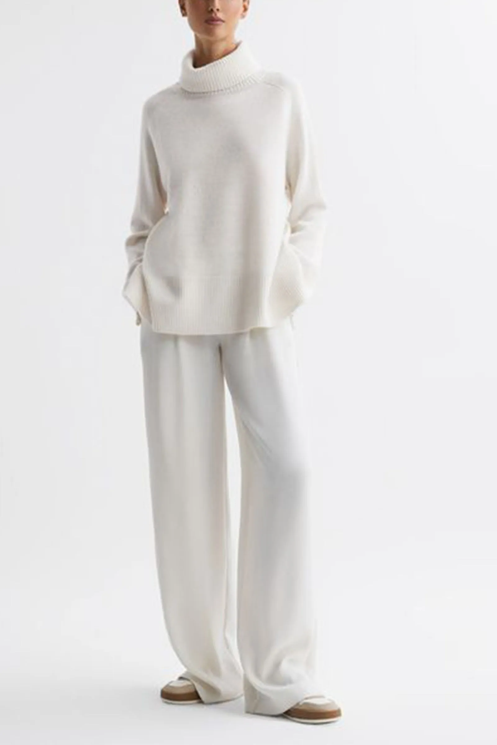 Edina Relaxed Wool-cashmere Blend Roll Neck Jumper