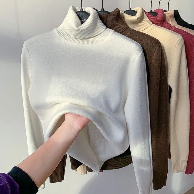 Elegant Oversized Cashmere Turtleneck Sweater for Women | Ideal for Winter