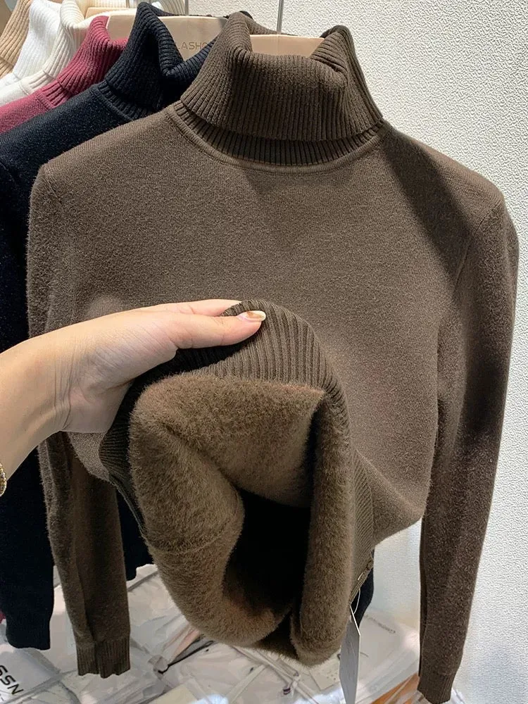 Elegant Oversized Cashmere Turtleneck Sweater for Women | Ideal for Winter