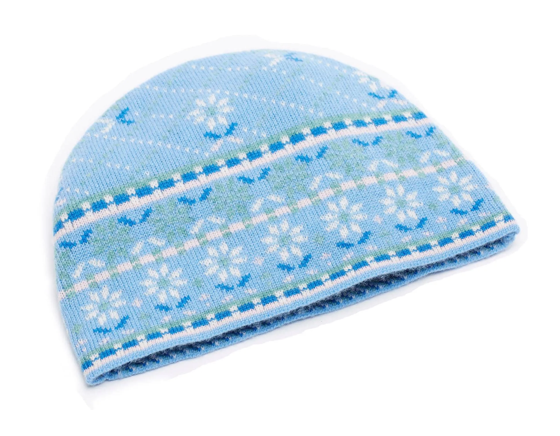 Flower Box Cashmere Jacquard-Knit Cashmere Hat