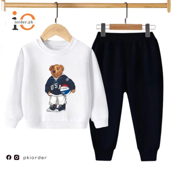 Football Bear Kids Sweatshirt & Pant