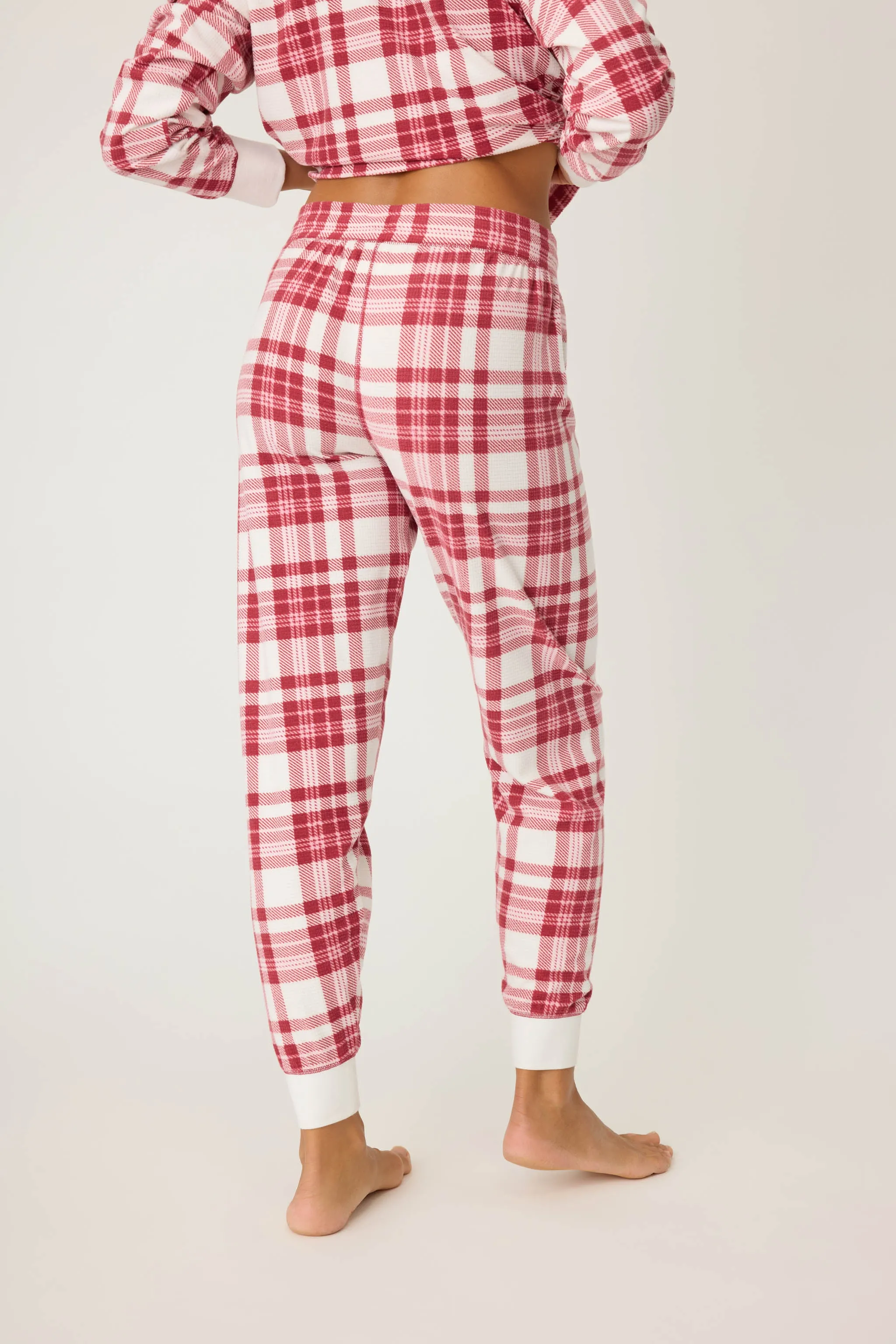 Full Of Holiday Spirit Plaid Velour Jammie Pant