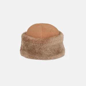 Ginger Suede & Shearling Hat