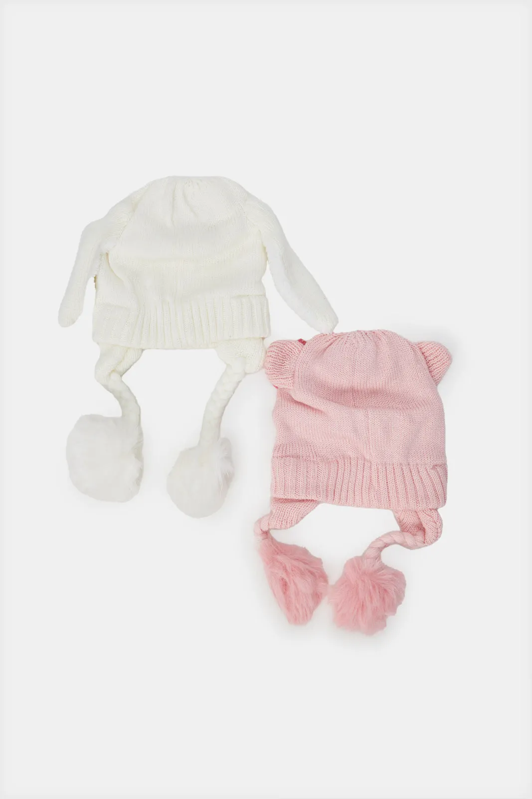 Girls Pink And White Embellished Set (2 Piece)