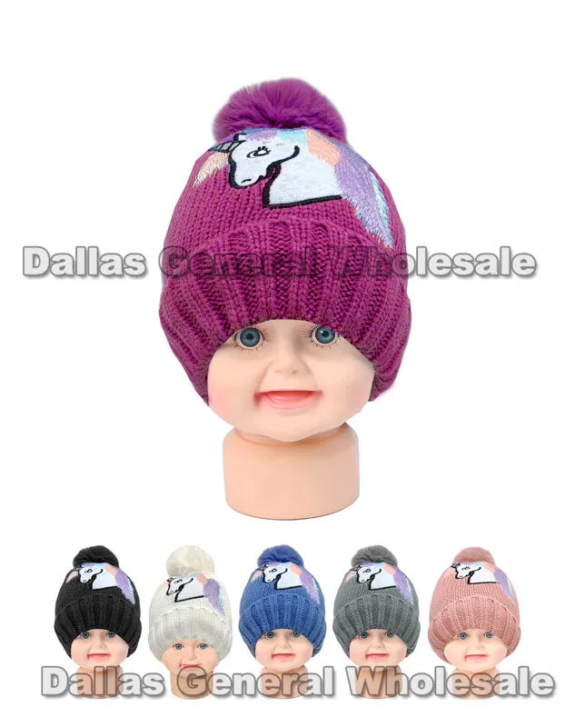 Girls Unicorn Beanie Hats Wholesale