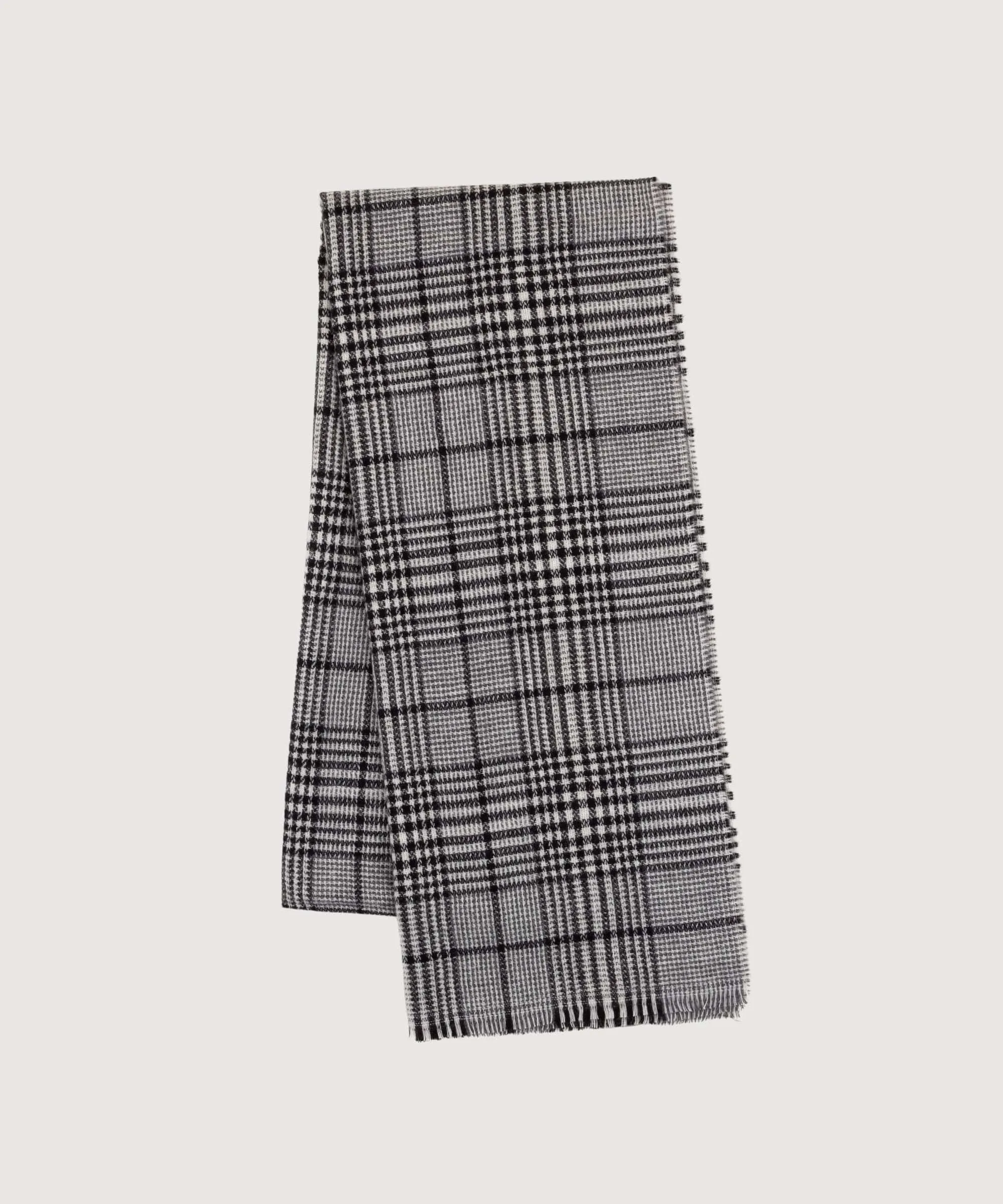 Glen Check Cashmere Scarf