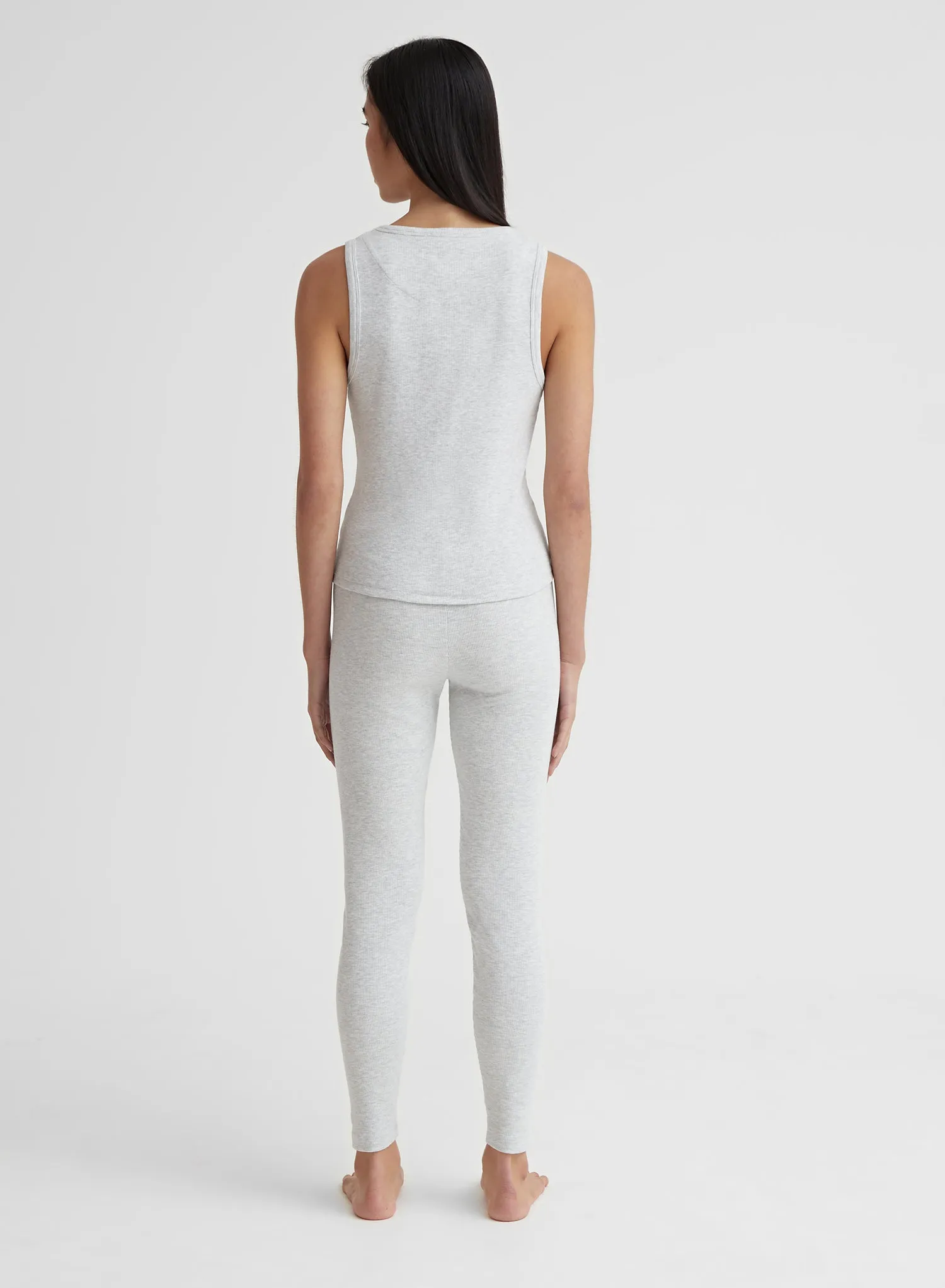 Grey Marl Vest Top - Leo