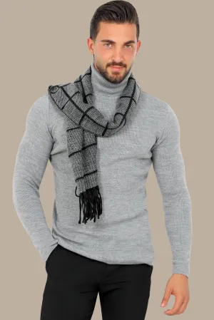 Grey Structured Turtle Neck Sweater