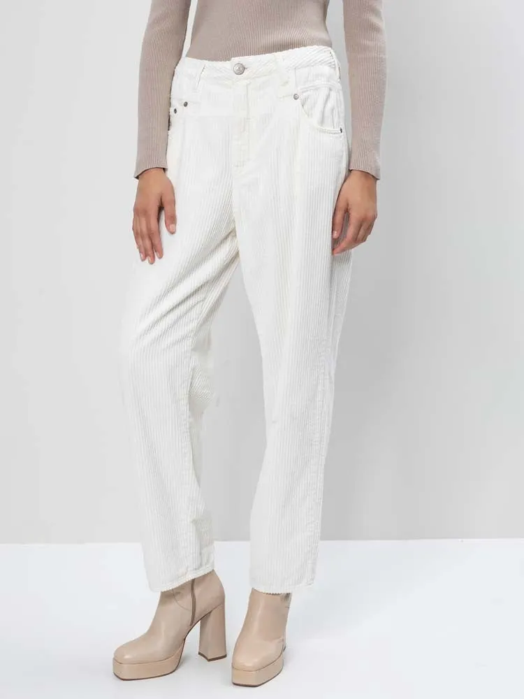 H Winter White Corduroy Trousers