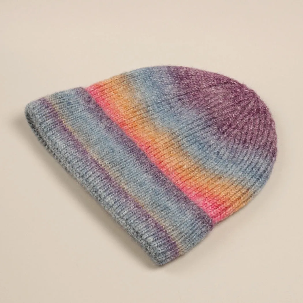 Hat | Multi Gradient Knit Beanie Hat | Fashion City