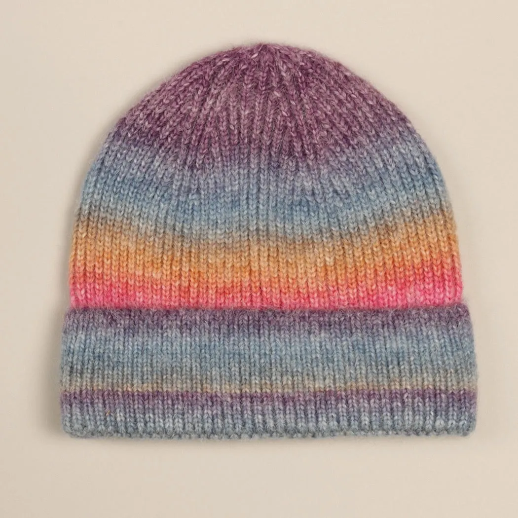 Hat | Multi Gradient Knit Beanie Hat | Fashion City