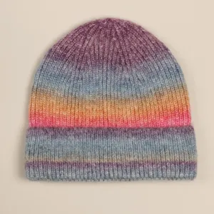 Hat | Multi Gradient Knit Beanie Hat | Fashion City