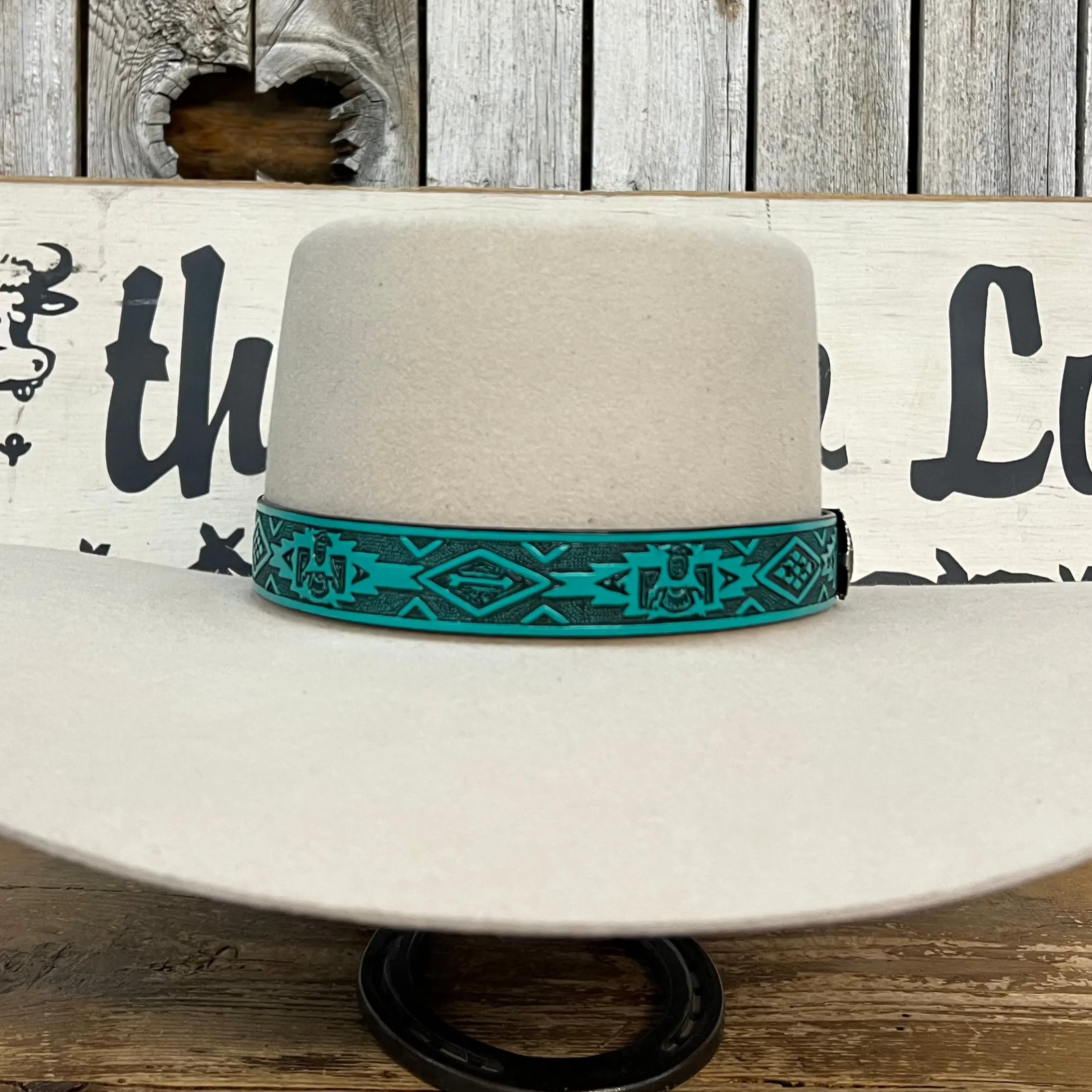 Hatband LC-68 | Leather Thunderbird SW Turquoise